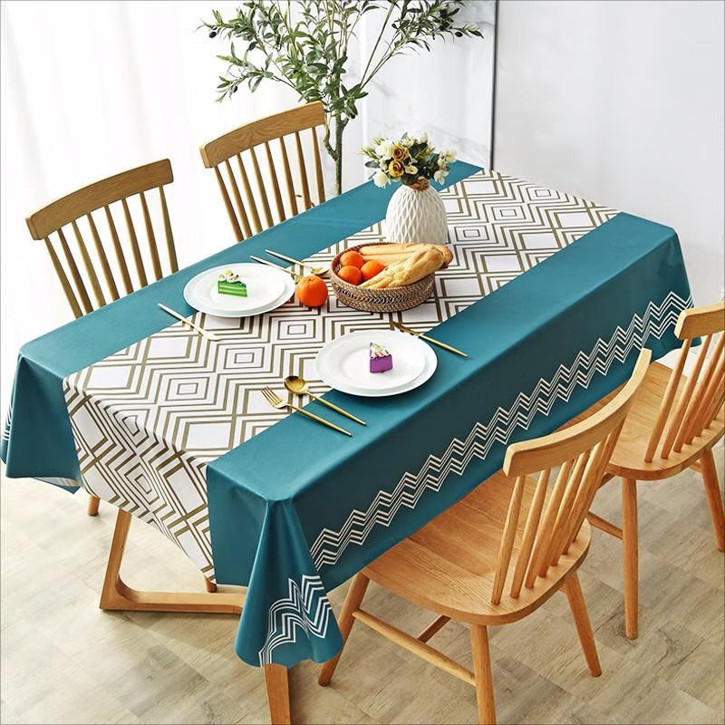 梦蜓桌布布艺防水防油防烫免洗餐桌布北欧简约耐高温餐厅长方形台