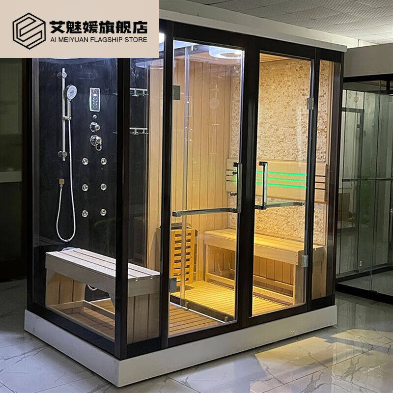 简约妮卡（jianyuenika）汗蒸淋浴房新款家用汗蒸房干湿蒸房桑拿