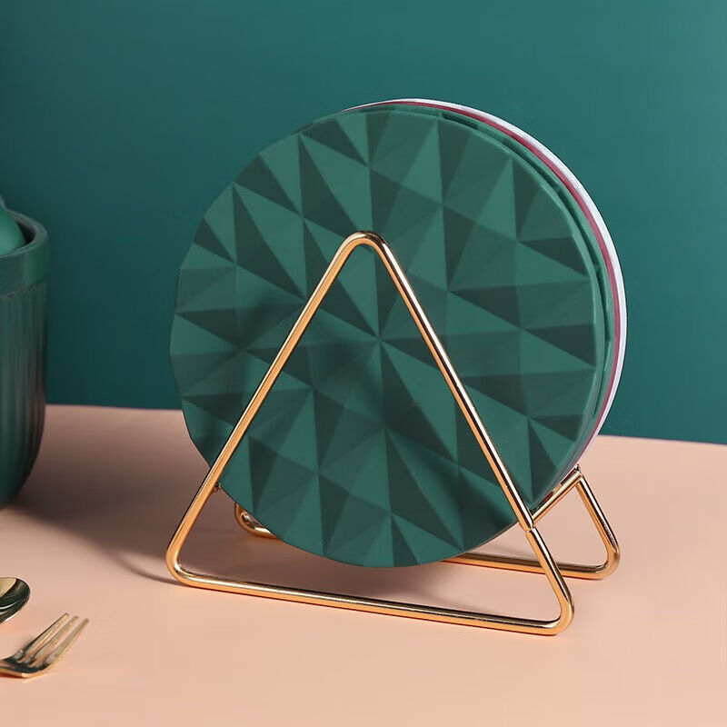 硅胶隔热垫餐桌垫防烫耐高温锅垫碗盘垫菜垫子杯垫餐垫浅灰色2个