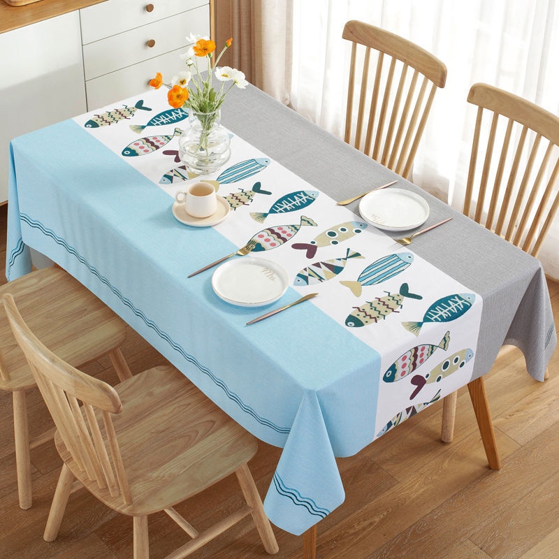 布艺桌布防水防烫防油免洗北欧茶几餐桌布书桌ins学生塑料pvc桌垫
