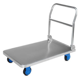 吉美吉多平板车手推车货车配重型5寸静音轮90X60CM201不锈钢载重8