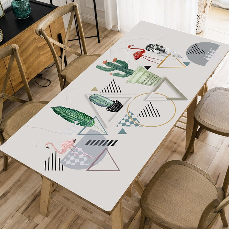 诺罗皮革桌布防水防油免洗防烫北欧轻奢餐桌垫加厚长方形茶几垫绿