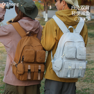 户外旅游大容量轻便双肩包女旅行登山包电脑背包男高中大学生书包