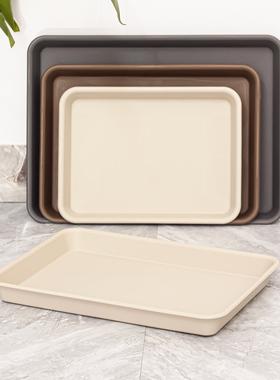 长方形花盆托盘加厚底座树脂塑料底盘垫底多肉接水盘大号花盘底托