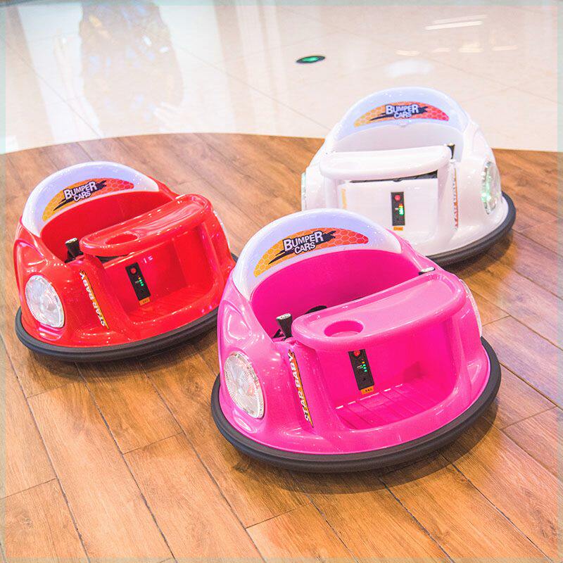 魅力娃带餐盘儿童电动车碰碰车小孩玩具车可坐人童车带遥控四轮汽