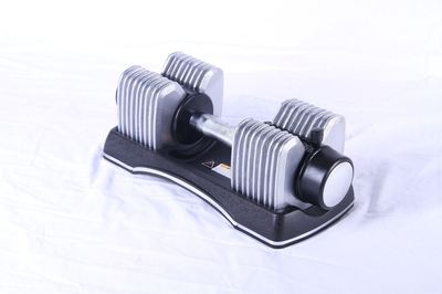 1秒快速可调节可拆卸50磅铸铁哑铃25kg男士家用健身器材