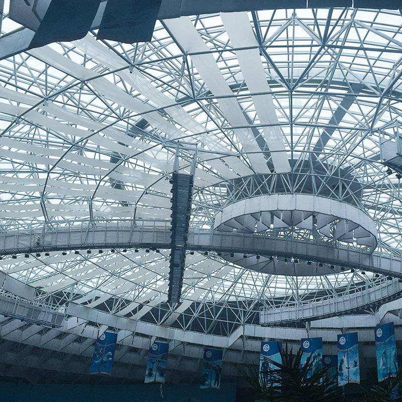 fts天棚帘卷轴式天棚帘采光顶遮阳天棚帘商场遮阳帘厂家