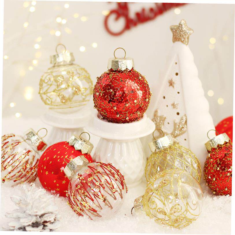 Painted Christmas ball set Decorated Christmas tree ball