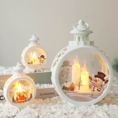 Christmas decoration led candle light portable hanging light