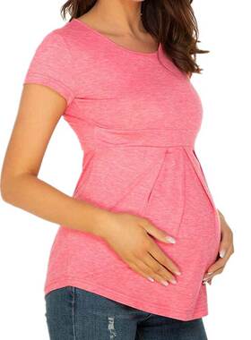 Plus size cotton Pregnant women T-shirt maternity clothes 女