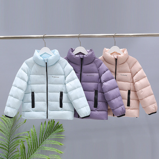 儿童立领羽绒服男女童秋冬装2025新款洋气时髦轻薄外套保暖上衣潮