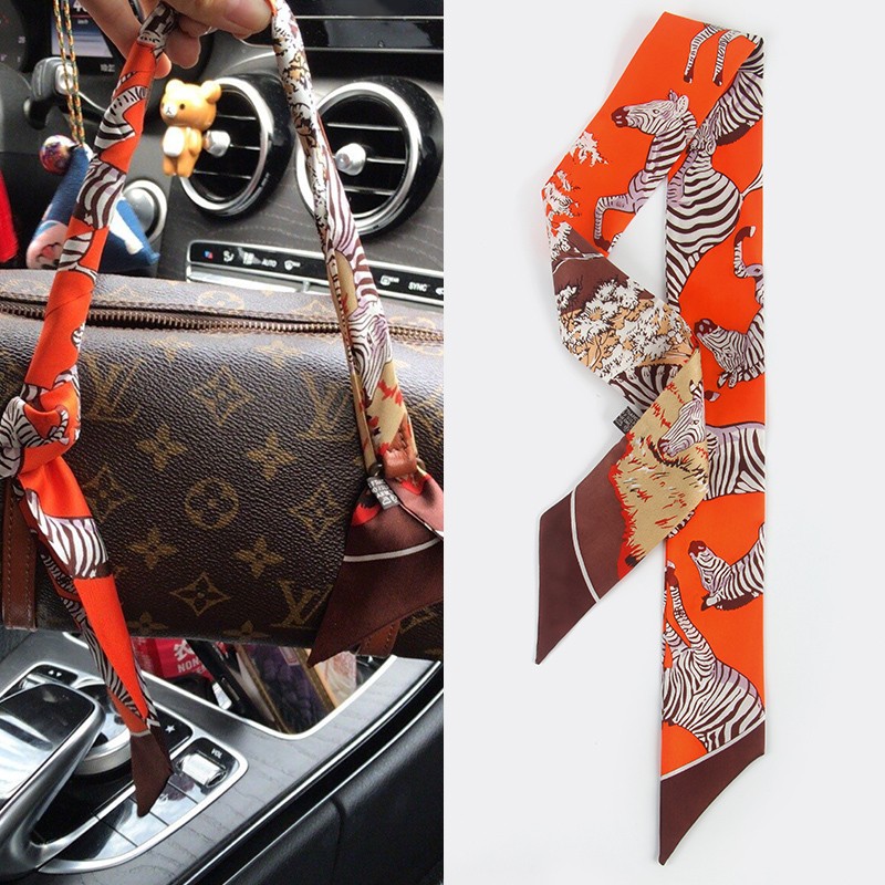 lv5&vv20绑包包手柄丝巾缠手提包绑带桑蚕丝系包长条装饰缠包丝带