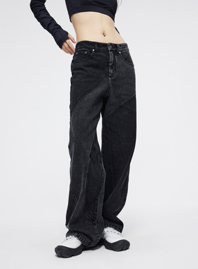 UPON PRO休旅系列 户外潮流雪花棉牛仔裤男女同款