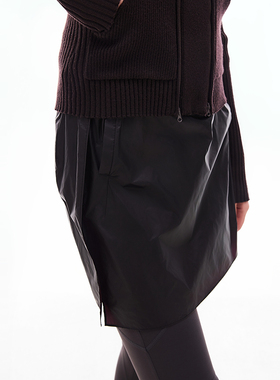 【可拆卸两穿】UPON PRO都市线宽松直筒曜石黑可拆卸两穿半裙