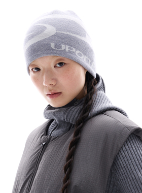 UPONPRO 新款双面提花两面可戴logo羊毛冷帽时尚百搭春秋