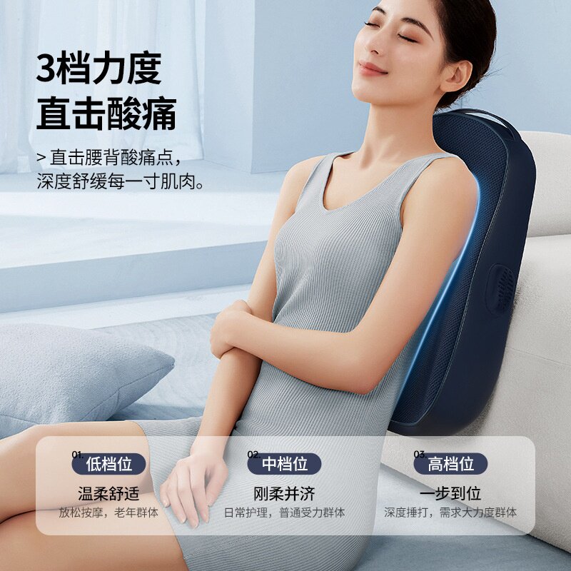 六头大力捶打靠垫腰背部颈椎枕全自动揉捏多功能按摩器家用按摩枕
