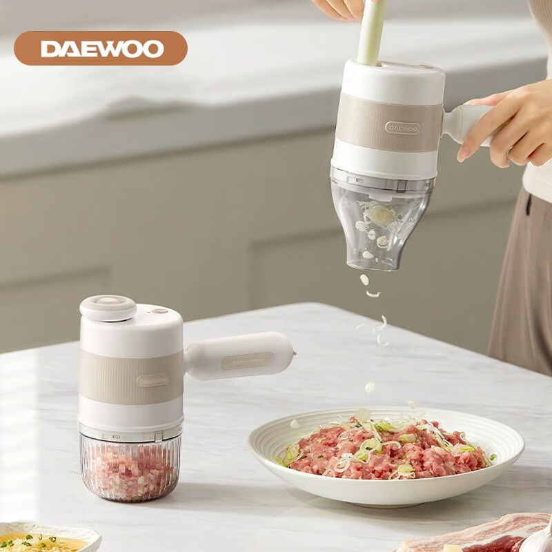 大宇（DAEWOO）佐料机绞肉切菜机家用电动小型碎菜搅拌蒜泥全自动