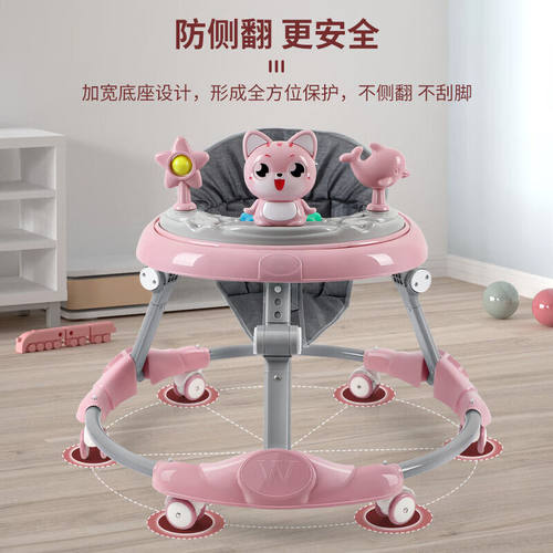 识恩学步车防o型腿婴儿多功能防侧翻手推车宝宝儿童小孩可坐可推