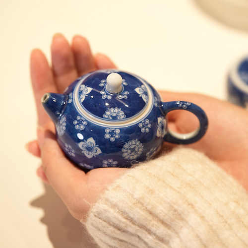 宛玉青花螺钿纹一人饮茶具套组