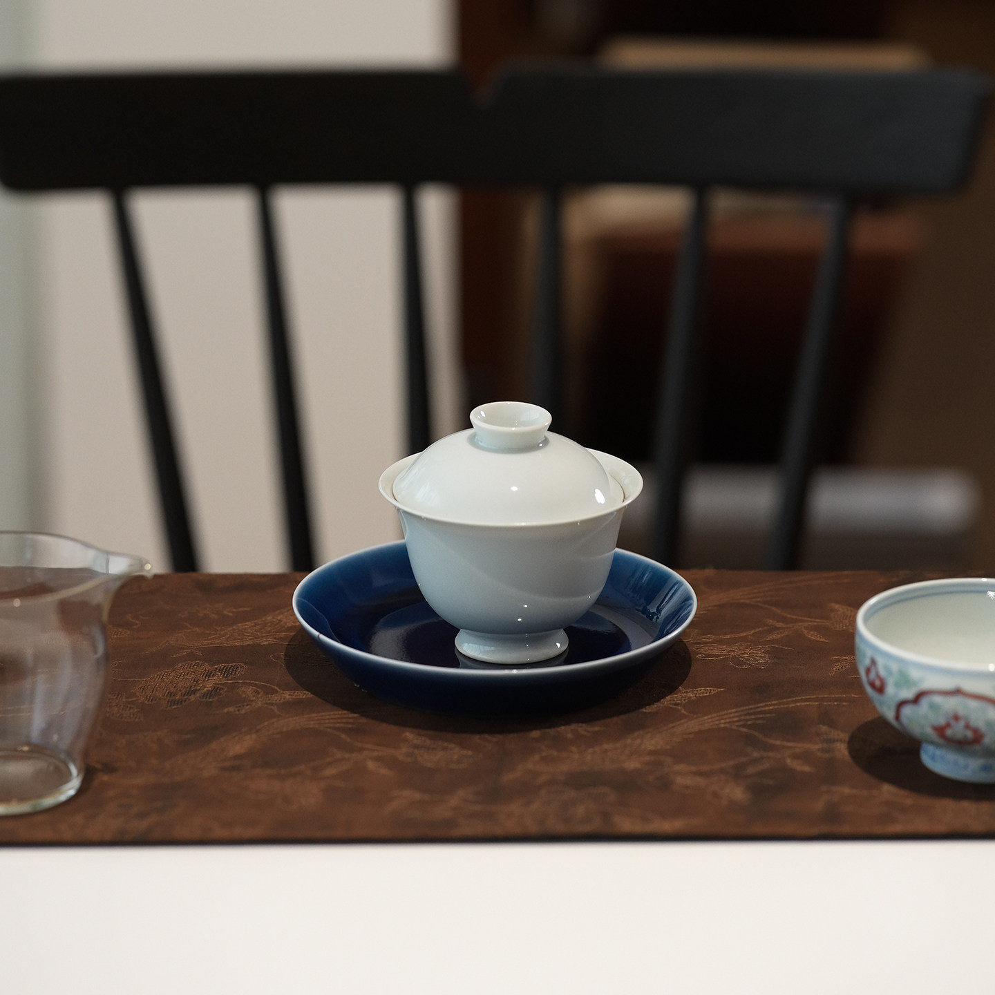 宛玉 原矿高温素白盖碗 140ml不挑茶/不烫手盖碗 茶席百搭主泡器