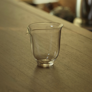 宛玉设计款 不规则透明公道杯 高硼硅耐热玻璃公杯 茶道配件 茶海