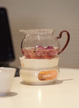 宛玉设计款冬季限定 高温定白 温茶炉 耐高温可烤茶 带蜡烛托茶配