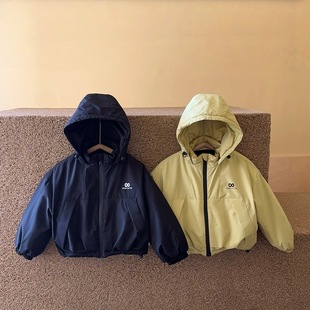 品牌折扣2025新款 防风加厚 儿童棉服冲锋衣外套户外夹克男女童工装