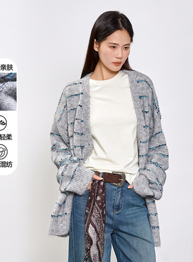 CZCo2025秋季新款韩版宽松百搭休闲针织开衫女上衣外套12277