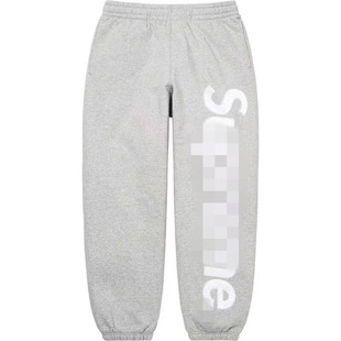 Satin 22FW Applique Sweatpant sup美式 大logo加绒男女卫裤 风格