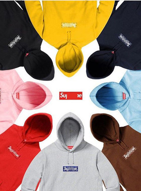 Sup美式 Bandana Box Logo Hooded Sweatshirt腰果花刺绣连帽卫衣
