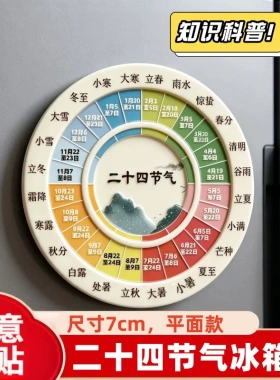 二十四节气冰箱养生磁吸贴饰