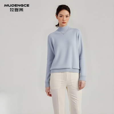 半高领羊绒衫女纯色羊绒针织毛衣