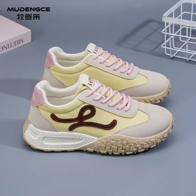 复古圆头德训鞋女轻便软底阿甘鞋