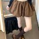 花苞chic半身裙女 韩系气质高级设计感松紧腰宽松短款 2025秋季 新款