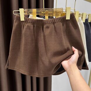 灯芯绒屁帘女下摆女卫衣加绒加厚秋冬卫衣打底屁股短裙神器半身裙