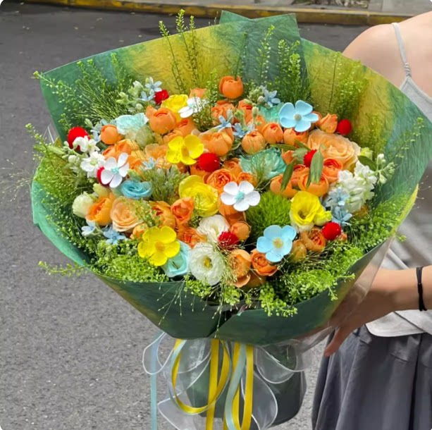 全国鲜花花束玫瑰花生日乔迁闺蜜