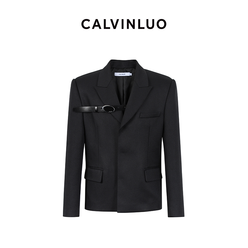 CALVINLUO 男士皮带装饰V领西装 23秋冬 新品 吴世勋丁程鑫同