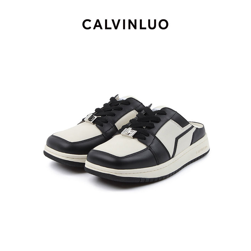 CALVINLUO方头运动拖鞋
