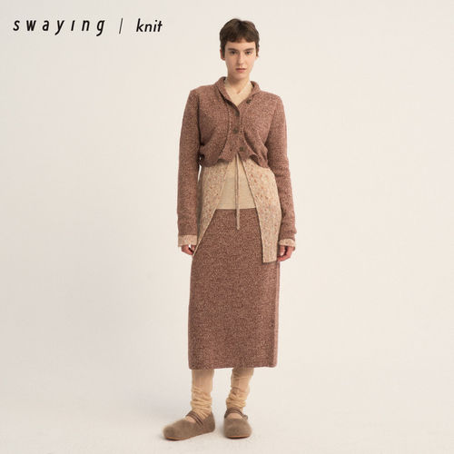 SWAYING官方羊绒直筒裙