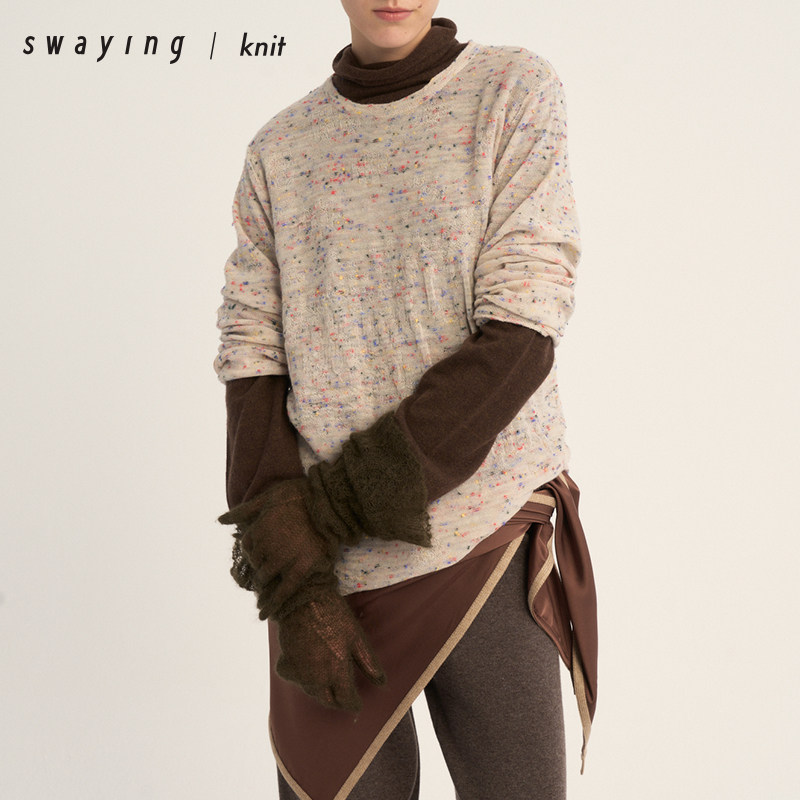 SWAYING 彩纱宽松长袖上衣 26PS早春通勤修身显瘦长袖上衣女