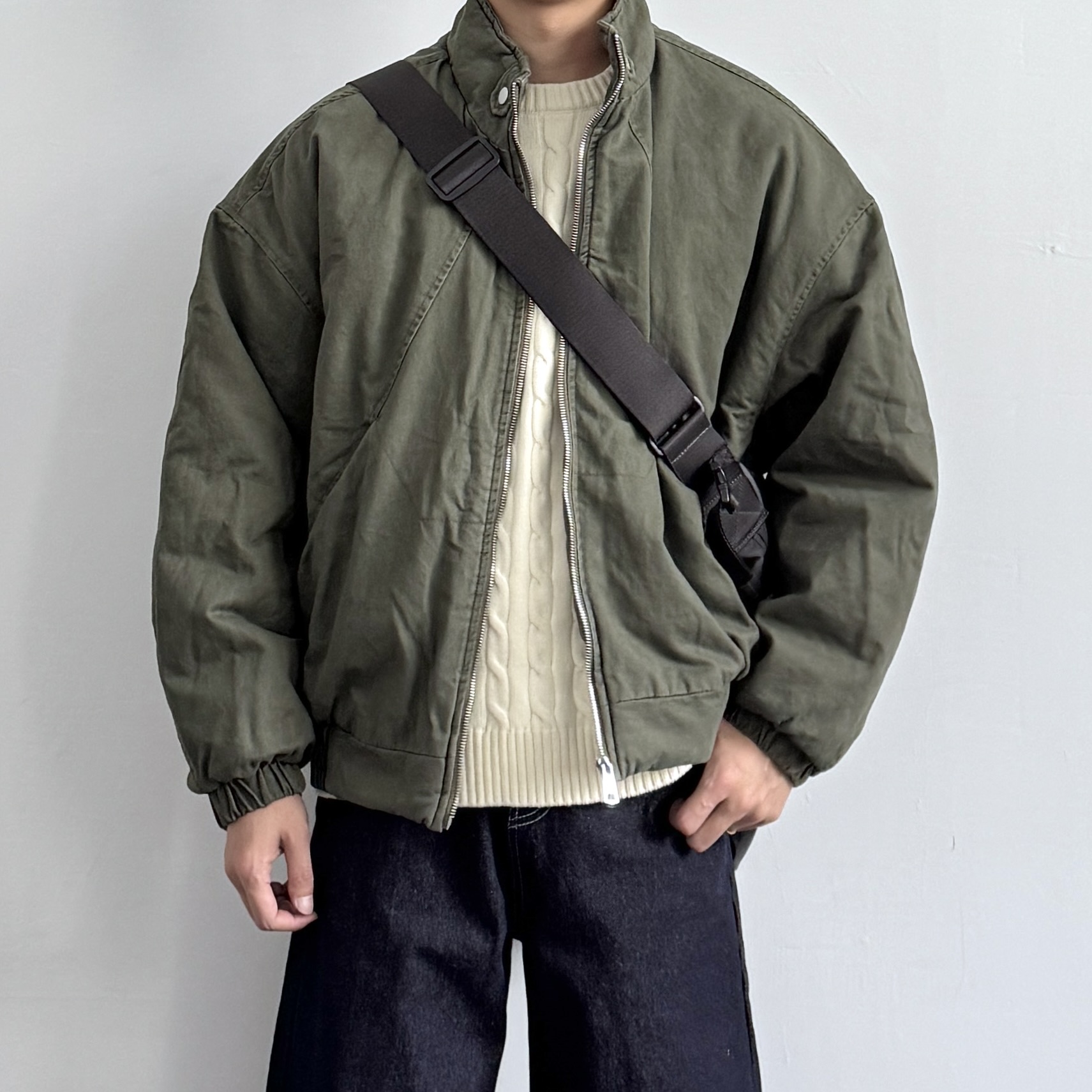 美式复古水洗棉质工装夹克棉服