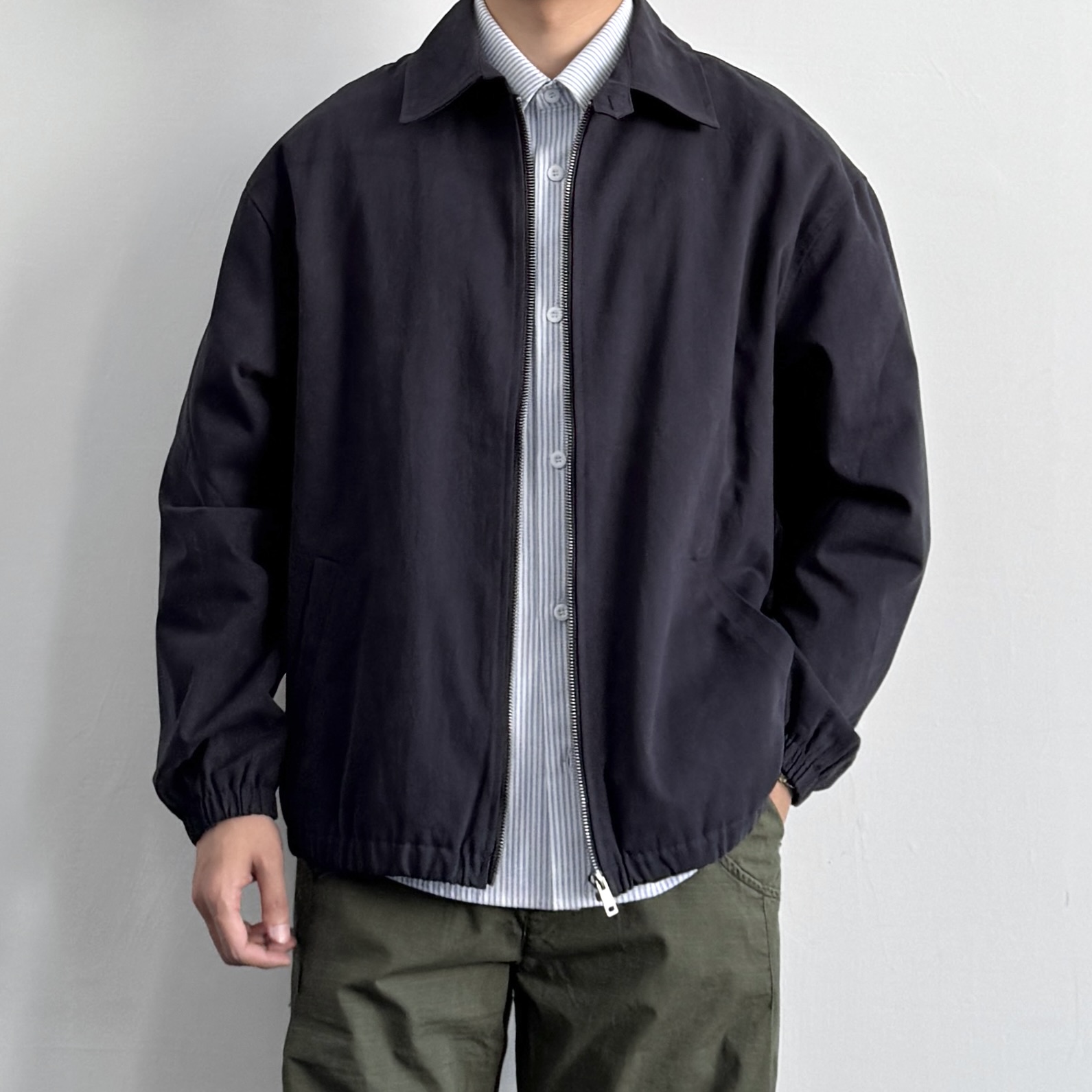 美式复古水洗哈灵顿夹克