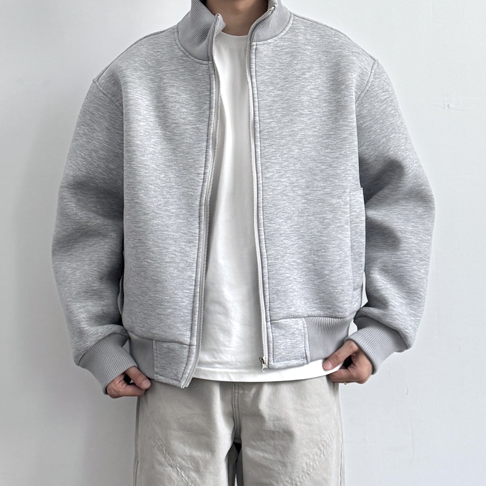 ONUN美式复古加绒加厚立领夹克