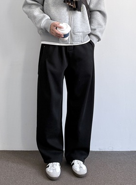 ONUN 加绒加厚黑色休闲卫裤2025新款男生百搭奥粒绒直筒运动长裤