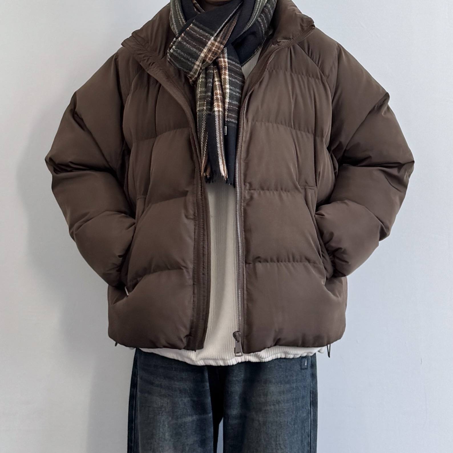 美式复古美拉德宽松廓形棉服