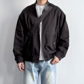 ONUN 百搭宽松休闲外套 新款 美式 复古格子立领哈灵顿夹克2026春季