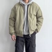 ONUN复古纯色立领棉服冬季 2025新款 加厚保暖宽松休闲百搭上衣外套