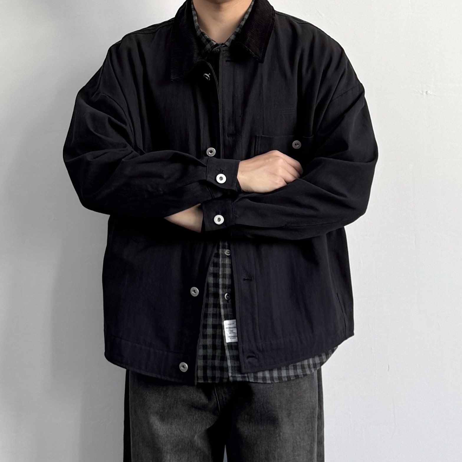 ONUN美水洗斜纹棉质工装夹克