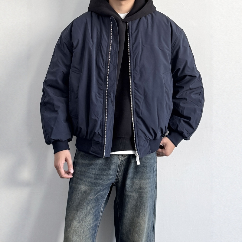 ONUN美式复古加厚休闲棒球领棉服