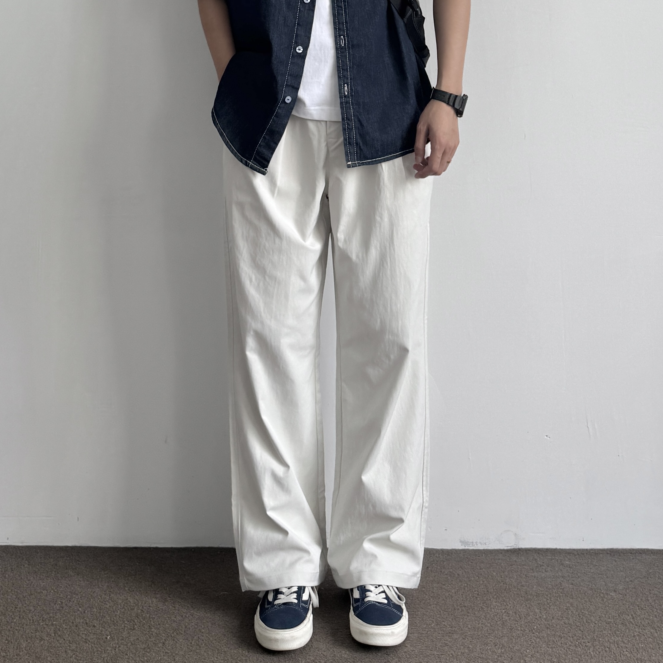 ONUN日系薄款复古宽松直筒休闲裤